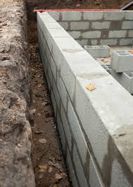 breeze block wall buiding in glenrothes